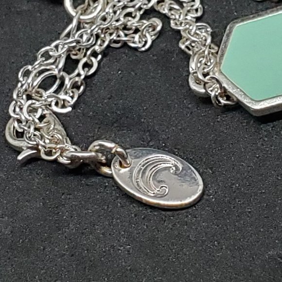 Charming Charlie Silver Tone Necklace Layered 38" - Picture 3 of 5